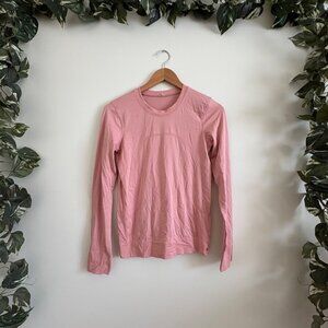 Lululemon Athletic Swiftly Tech Relaxed Long Sleeve Shirt Pink Women’s Size 2
